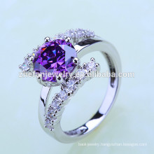 Natural Amethyst Cheap Cute Girl Rings